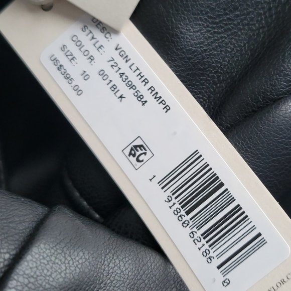 Rebecca Taylor Vegan Leather Romper Black Button Up Zip One Piece Size 10 - Picture 4 of 8